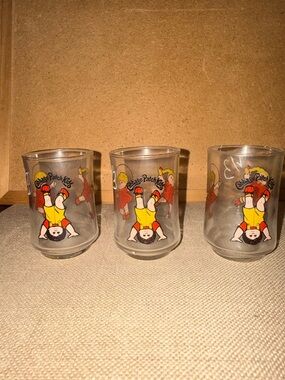 Cabbage Patch Kids Clear Glasses Set - Yellow/Red Design